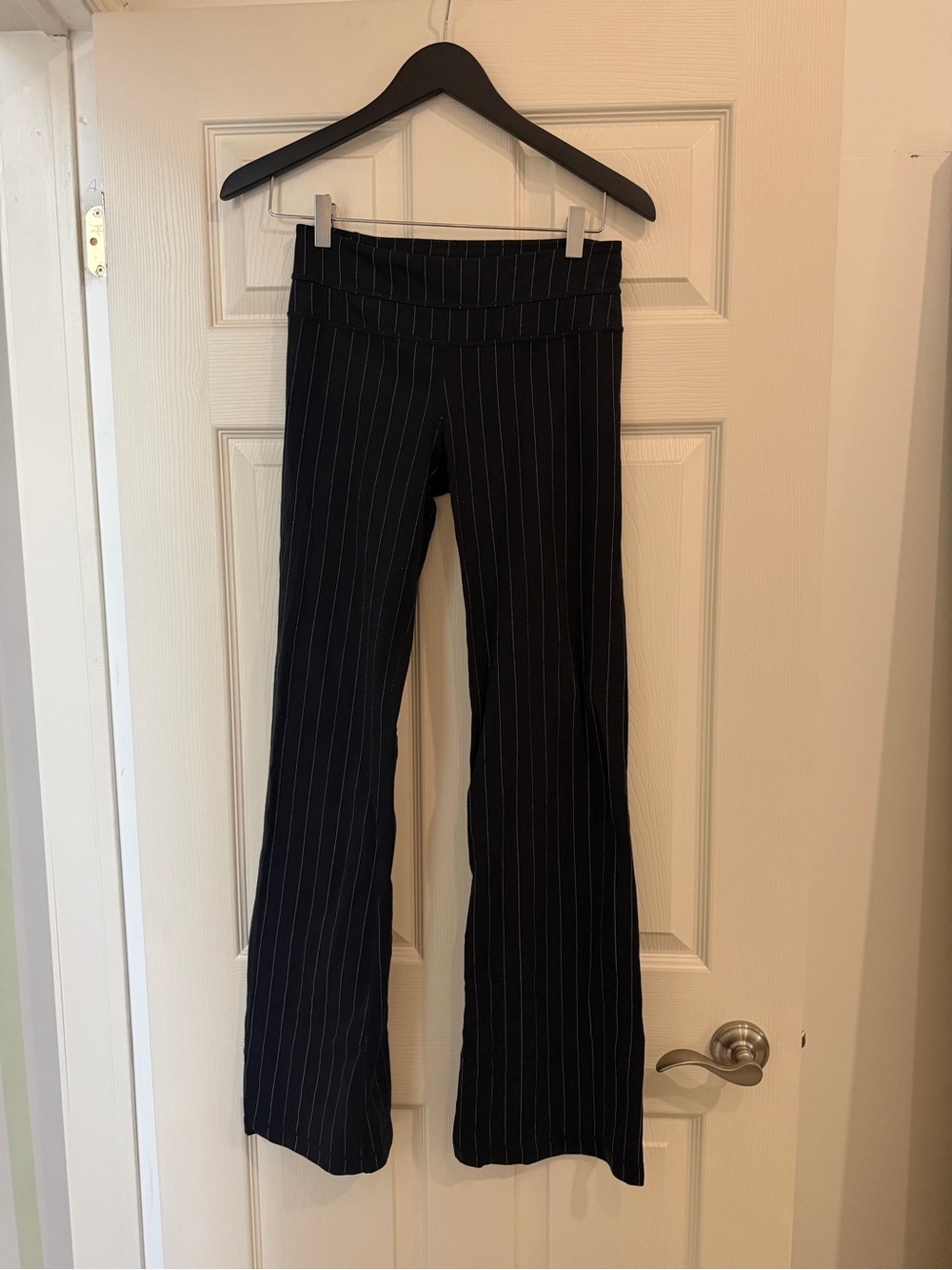Lululemon Black Pinstripe Wide-Leg Pants